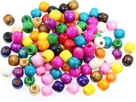 Amazon Pcs Large Hole Wood Beads Betterjonny Assorted Color