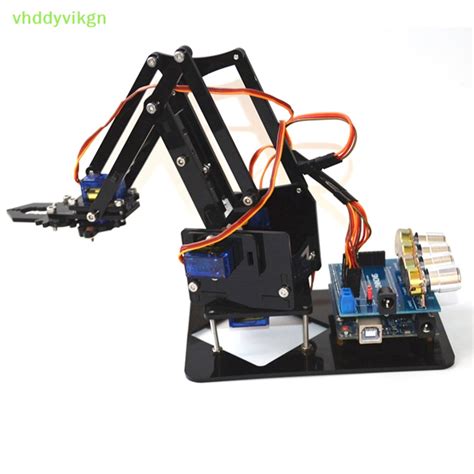 Vhdd Dof Assembling Acrylic Mechanical Arm For Arduino Programming