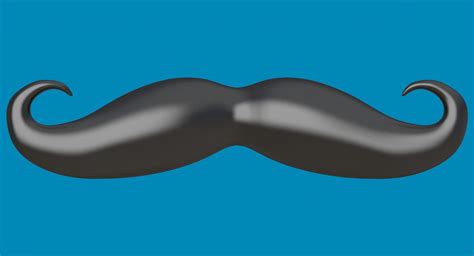Cartoon Mustache Handlebar Style 3d Dxf