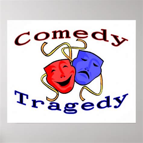 Comedy Tragedy Theatre Masks Poster | Zazzle