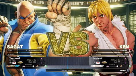 Sfv Champion Edition Tiger Mask Sagat Vs Kenpishot Ken Online