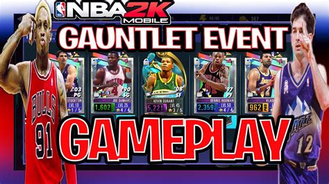 Nba K Mobile Gauntlet Event Historic Greats Stockton Rodman Gameplay