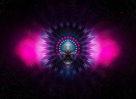 Download Dark Psychedelic Hd Scary Face Wallpaper | Wallpapers.com