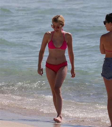Emma Roberts In Bikini Beach In Miami 7 14 2016 CelebMafia