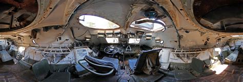 Interior of an armoured car in Hiiumaa Military Museum 360 Panorama ...