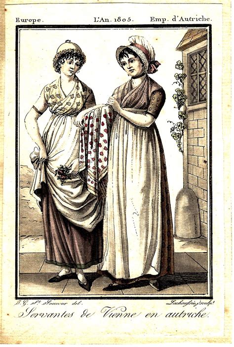 Maids Of Vienna In Austria From Angelas Collection 1805 Regency