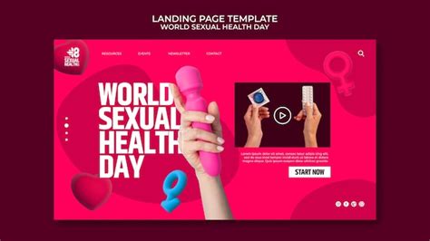 Free Psd Flat Design World Sexual Health Day Template