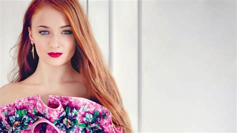 Redhead Women Sophie Turner Blue Eyes Hd Wallpaper Rare Gallery