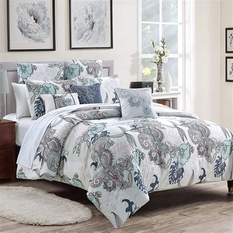 Sapphire Home Luxury 7 Piece King/Cal-King Comforter Set with Shams and ...