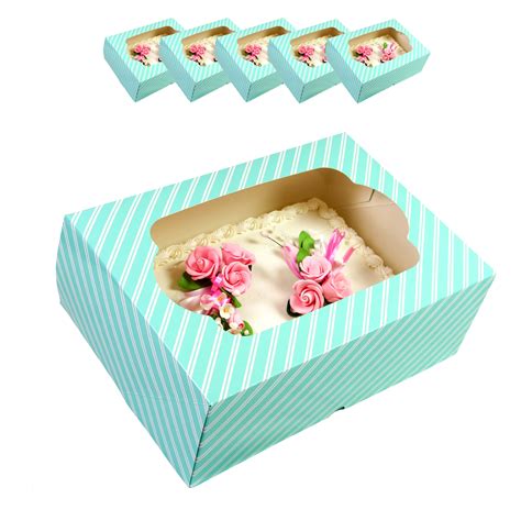 Global Sugar Art Auto Popup Extra Deep Quarter Sheet Cake Box With