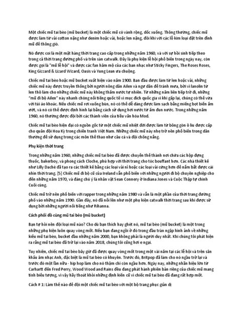 Mũ Tai Bèo | PDF