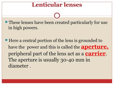 Special type of lenses | PPT