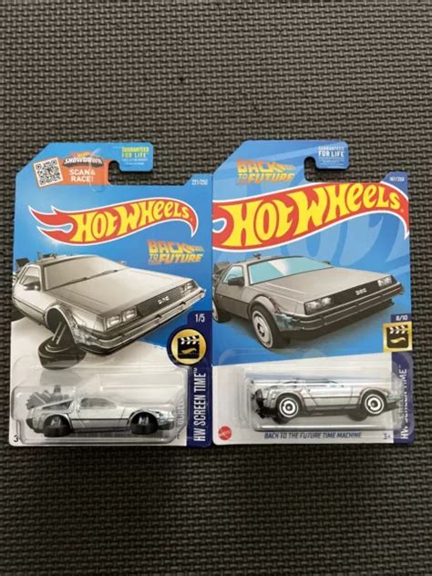 HOT WHEELS SILVER BACK TO THE FUTURE TIME MACHINE DMC Delorean Hover ...