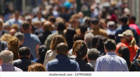 Crowd People Walking Street Stock Photo 1379935829 | Shutterstock