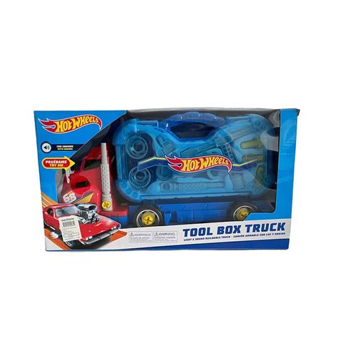 Cami N Hot Wheels Tool Box Truck Con Herramientas Luces Y Sonido Azul Electroventas