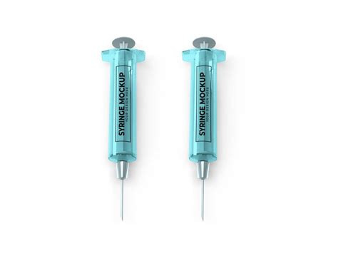 V Medical Syringe Mockup Template Set Vol