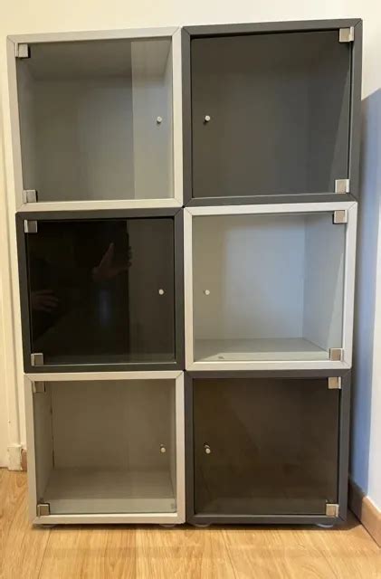 Biblioth Que Eket Ikea Tag Res Vitr Es Rangement Armoire Vitrine Eur