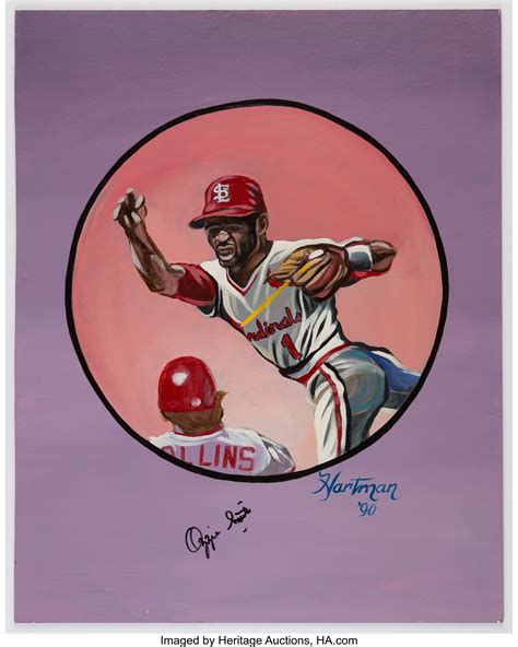 Ozzie Smith Signed Original Artwork Autographs Photos Lot 41130