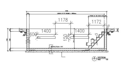 2d Drawing Of Service Pit In Autocad Dwg File Cad File Cadbull