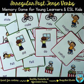 Irregular Past Tense Verbs Memory Game By Busy Bee Studio Tpt