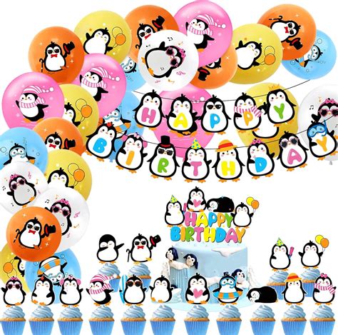 Amazon Jevenis Penguin Birthday Party Decoration Penguin Birthday