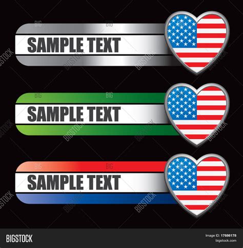 American Flag Heart Vector And Photo Free Trial Bigstock