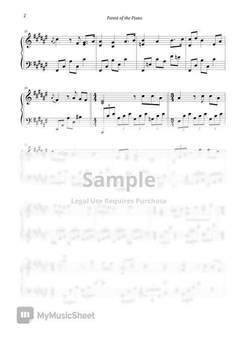 The Piano Forest Ost Forest Of The Piano Advanced Ver Sheets By Cielle