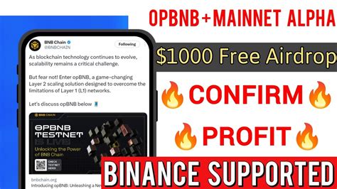 1000 Free Airdrop Today New Crypto Loot Today OpBnb Testnet