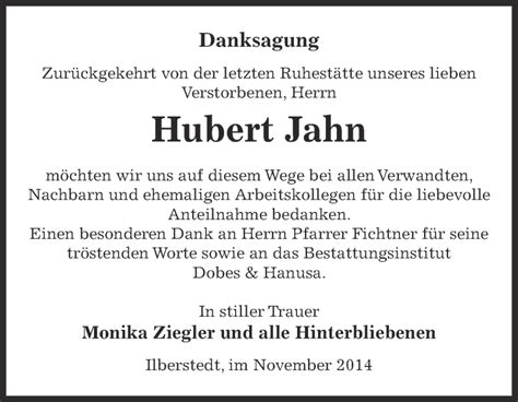 Traueranzeigen Von Hubert Jahn Abschied Nehmen De