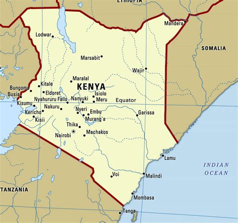 large map  kenya  cities kenya africa mapsland maps