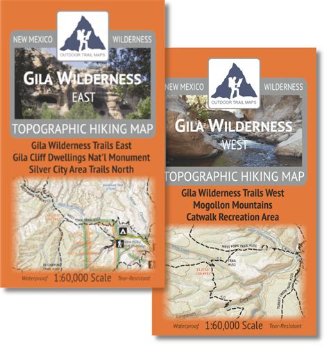 GIla Wilderness Map Pack - Outdoor Trail Maps