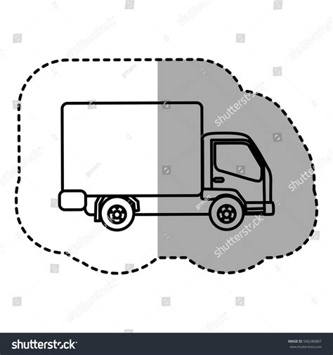 Figure Trucks Trailer Icon Vector Illustraction Stock Vector Royalty