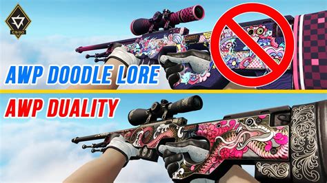 New Awp Duality Skin Showcase Awp Doodle Lore Removed Youtube