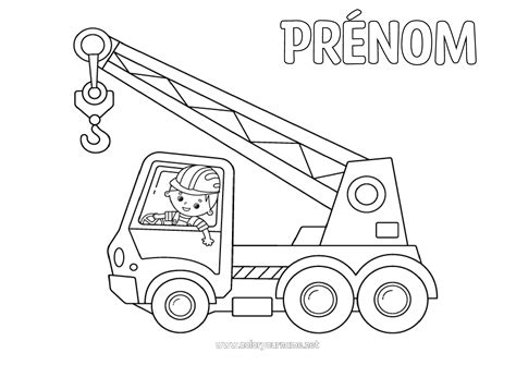 Coloriage N Gar On V Hicules Engins De Chantier