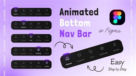 Animated Bottom Navigation Bar In Figma Easy Tutorial Prototyping