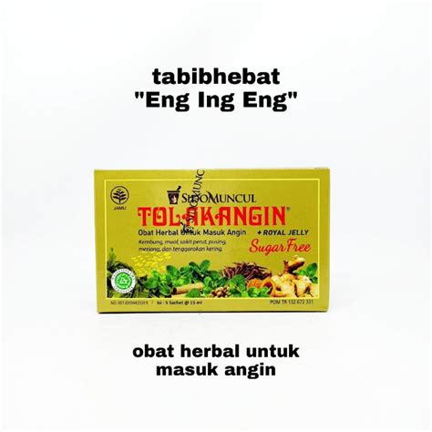 Jual Tolak Angin Plus Royal Jelly Sugar Free Isi Sachet Masuk Angin