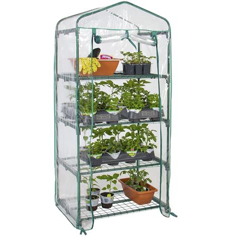 4-Tier Portable Greenhouse PVC Cover Plant Garden Green House Cover ...