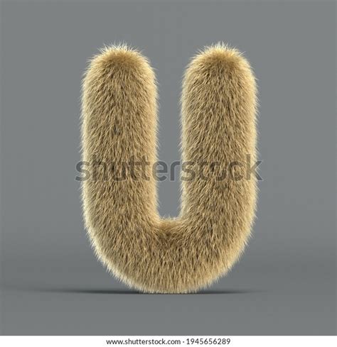 Hairy Font Furry Alphabet 3d Rendering Stock Illustration 1945656289