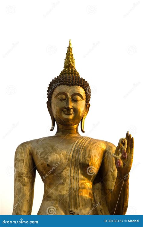 La Statua Dorata Gigante Di Buddha Immagine Stock Immagine Di Dorato