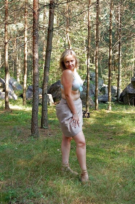 Milf Pics Club Sexy Chubby Mature Milf Monika A Day In The Woods