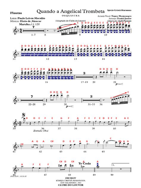 Quando A Angelical Trombeta Letra - Quando A Angelical Trombeta - Orquestra | PDF