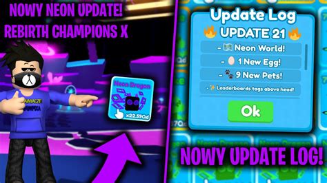 NOWY UPDATE NEON W REBIRTH CHAMPIONS X Roblox YouTube