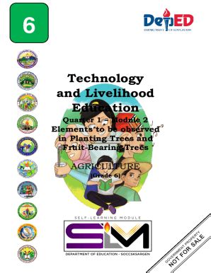 Fillable Online Tle Ag Elements To Be Observed In Planting Trees