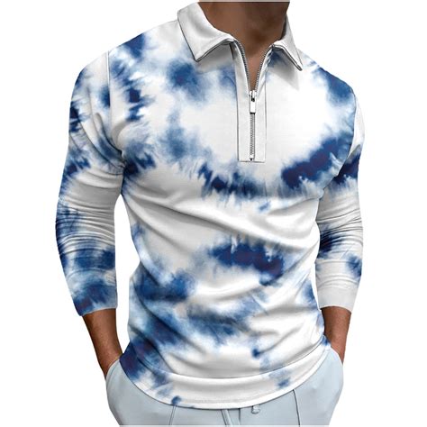 Amtdh Muscularfit Sweatshirt For Men Clearance Tie Dye Long Sleeve