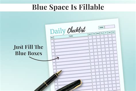 Printable Daily Checklist