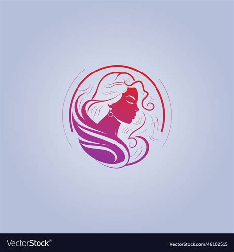 Woman headshot with curly hair and floral Vector Image