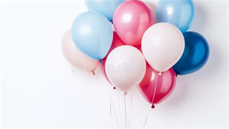 Pink Blue And White Helium Balloons The Trans Symbol Generative Ai