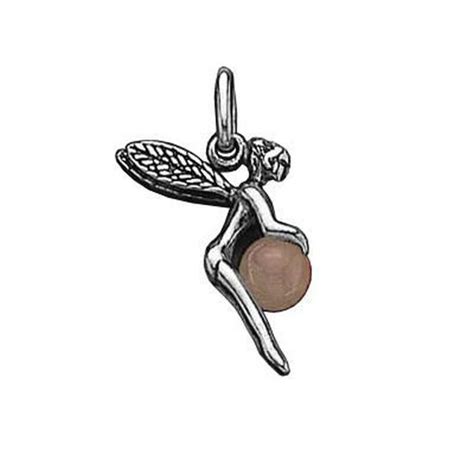 Pendentif Fée Clochette Quartz Rose Argent Achat Vente pendentif