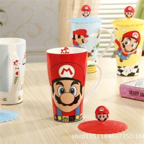 There Are Many Cups With Mario On Them