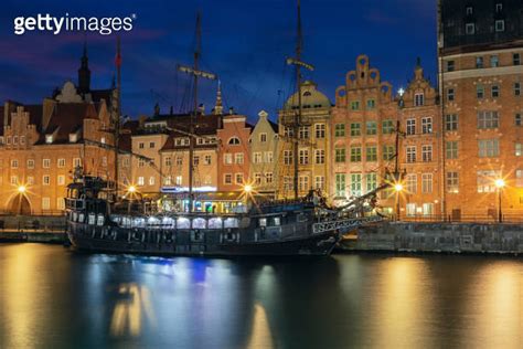 Old Town And Motlawa River In Gdansk Poland